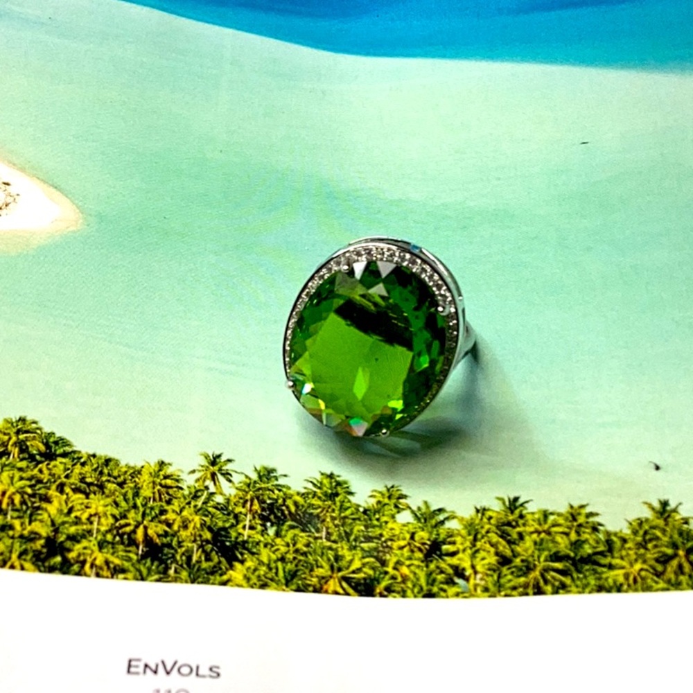 Sterling Silver Green Peridot Ring